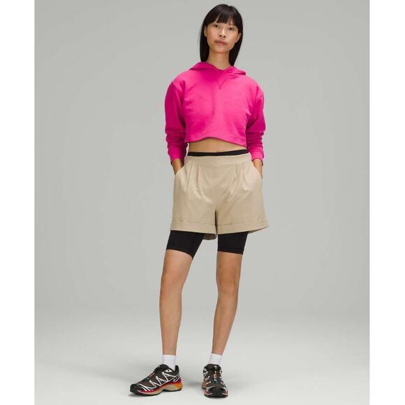 Lululemon All Yours Cropped Terry Hoodie Sonic Pink Plus Size 18 NWT - Picture 4 of 15